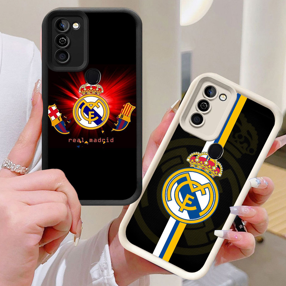 BI97 Real M-Madrid Casing สําหรับ Infinix HOT Smart 10 6 Plus 5 11 12 Play สีขาวสีดํา