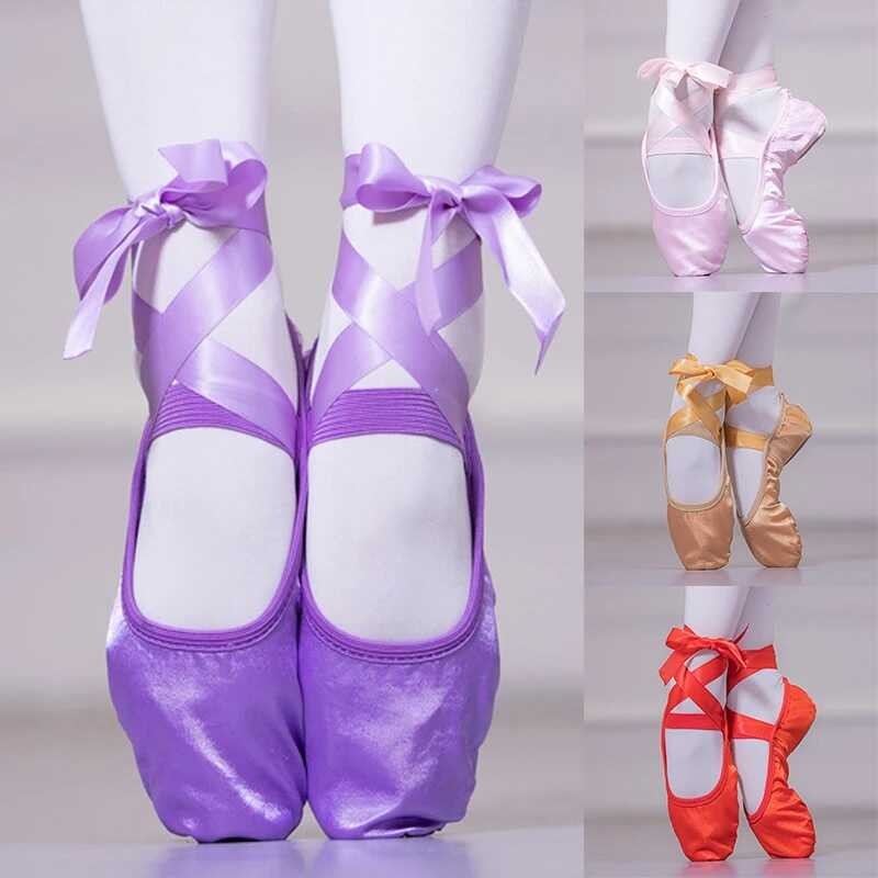 LY 【Exclusive Lid Edition】 Ballet Dance Shoes Child And Ballet Pointe Shoes Professional With Ribbo