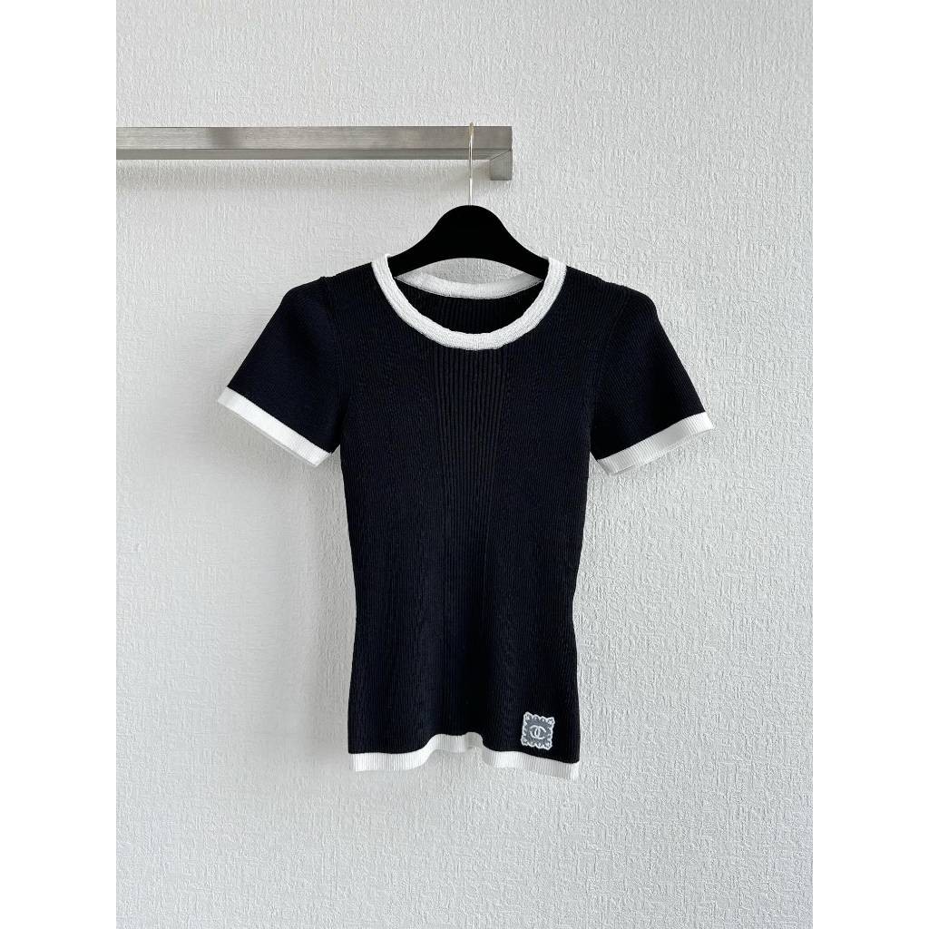 ♞,♘,♙2025 เสื้อยืดสีดําแขนสั้นผู้หญิงใหม่ล่าสุด Size:S_L H3f JHG