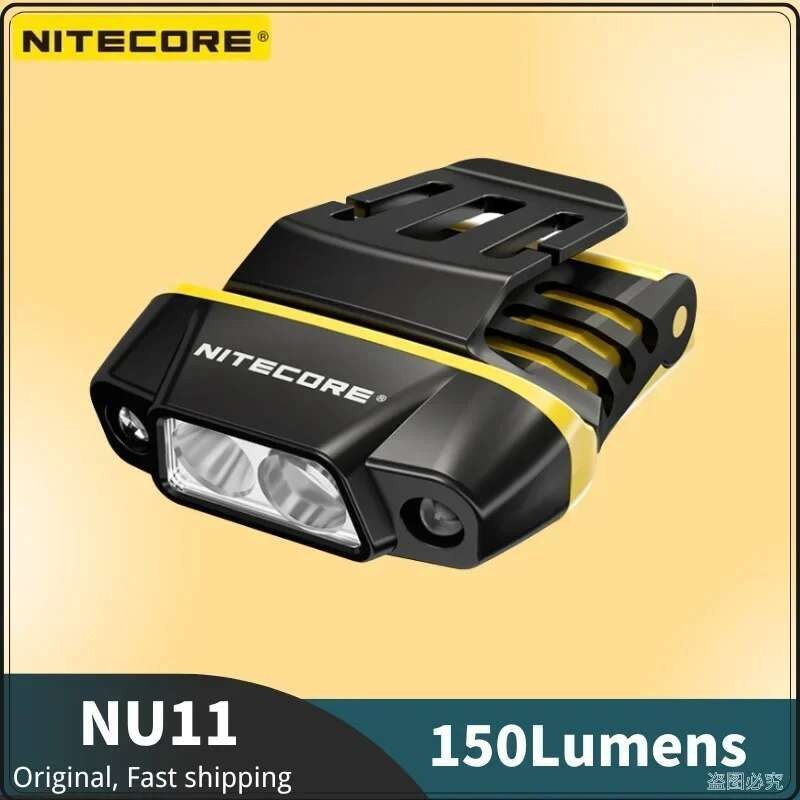 NITECORE NU11 ไฟฉายสมาร์ท IR SensorChip-on Cap ความสว่าง 150 Lumen สีขาวและสีแดง ชาร์จได้ด้วยUSB-C พร้อมแบตเตอรี่ 600mAh
