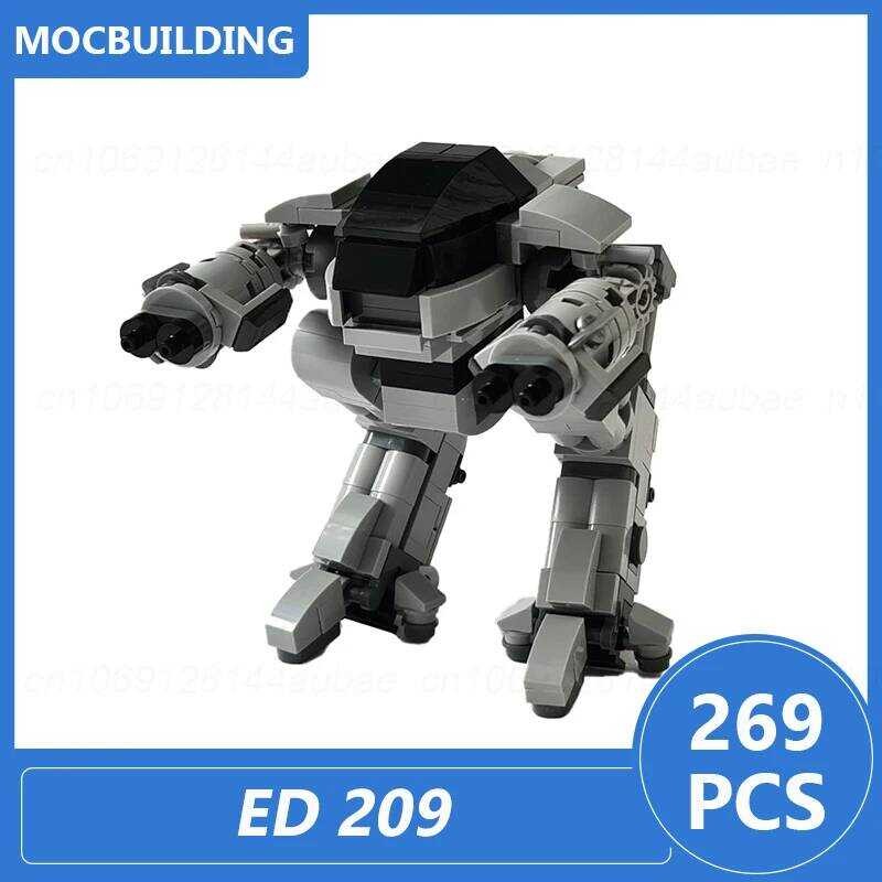 โมเดลหุ่นยนต์ขนาดเล็ก ★ ED 209 บล็อกตัวต่อ DIY ประกอบอิฐอวกาศ การศึกษา สร้างสรรค์ สะสมของเล่นคร