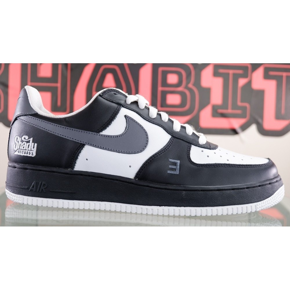 ♞,♘,♙ใหม่ Nike Air Force 1 Low Eminem Shady RecordsBlack สีขาว BMB592 M2 C1 pv531 AGD