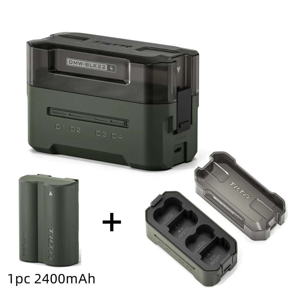 โปรโมชั่น TILTA DMW-BLK22 แบตเตอรี่ 2400mAh สถานีชาร์จแบบพกพา (4 ช่อง) สําหรับ Panasonic GH6, GH6L, 