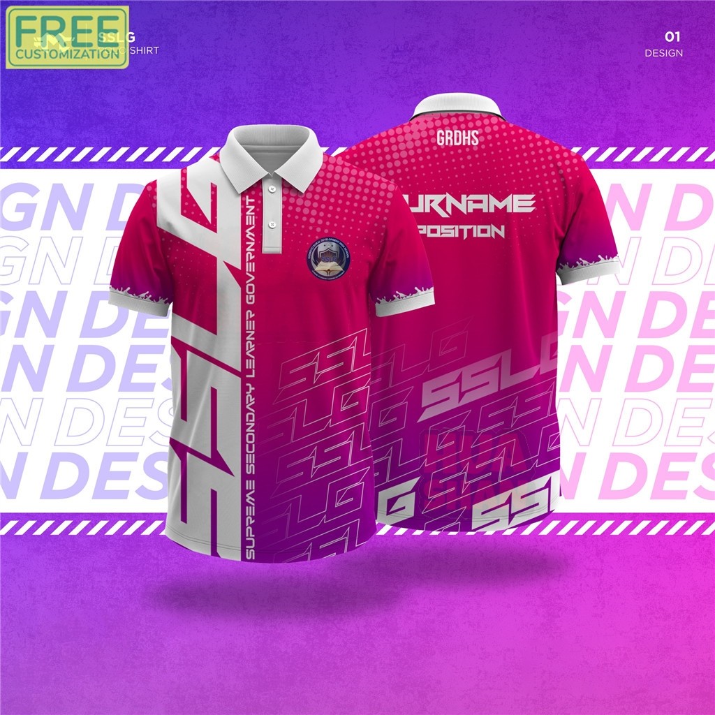 [ฟรี CUSTOME]2025 SSLG SUBLIMATION UNIFORM POLOSHIRT สําหรับผู้ชายผู้หญิงสวมเสื้อโปโลชายโลโก้ SUBLIM