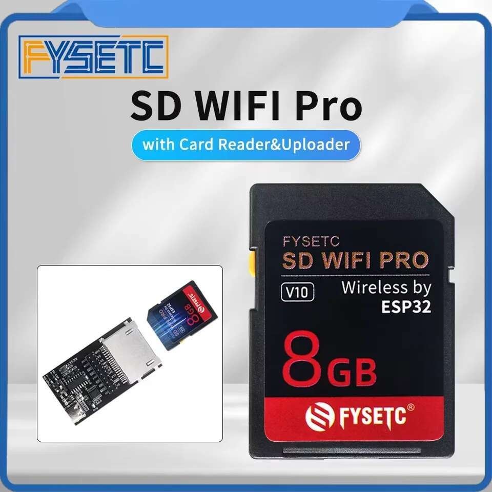 3D FYSETC SD WIFI Pro เกียร์ไร้สาย 8GB ฐานการ์ดบน ESP32 พร้อมเครื่องอ่านการ์ดและอัพโหลดรองรับเว็บสํา