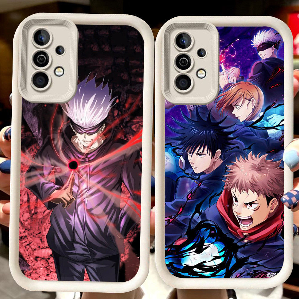 H85 Jujutsu Kaisen ปลอกสีขาวสําหรับ Samsung A04s A36 A14 A05S A56 A35 A34 A24 S25 Ultra A15 A54 A55 