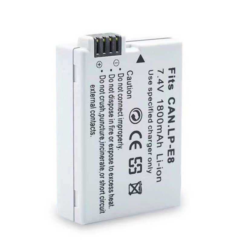 ❃ แบตเตอรี่กล้อง Lp-E8 5 แพ็ค 1800Mah สำหรับ Canon EOS 550D 600D 650D 700D ❃