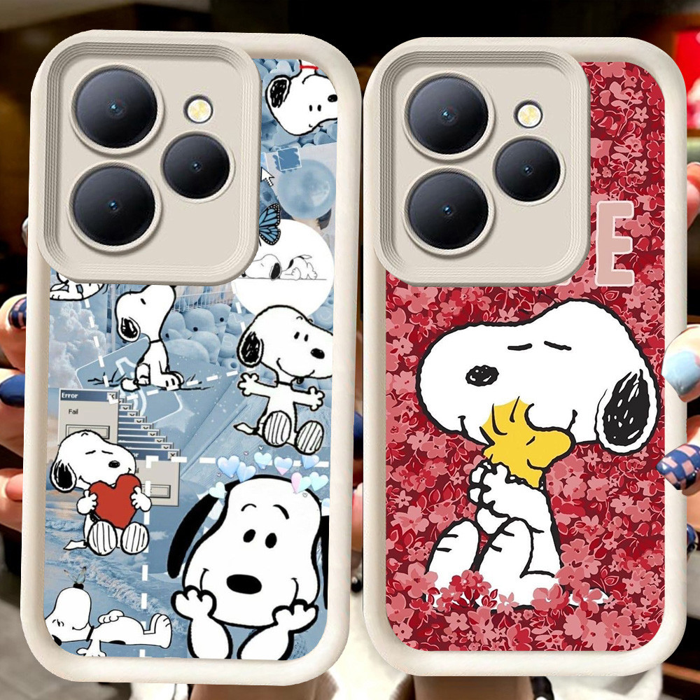 H87 SnoopyปลอกสีขาวสําหรับInfinix Smart HOT 8 30I 7 Note Zero 30 40 40S GT 9 40I 20 Play Pro Plus 5G