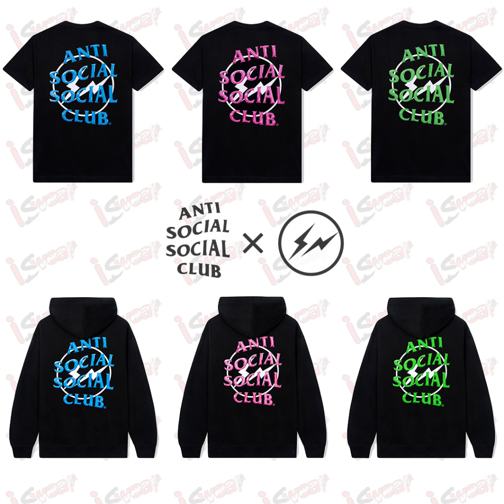 ♞,♘,♙เสื้อยืด Anti Social Social Club X FRAGMENT (ลายคอแลปพิเศษ) RDH