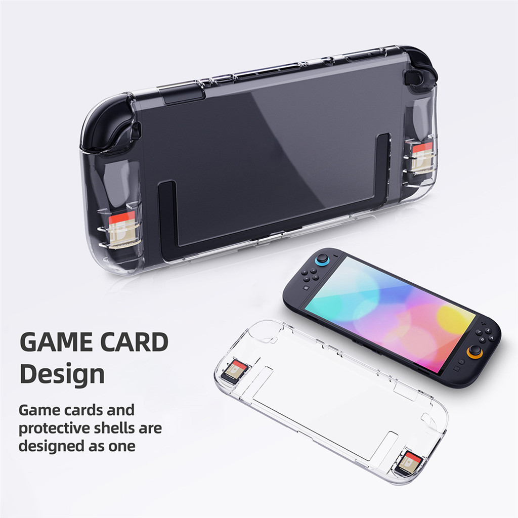 TPU เคสป้องกันสําหรับ Nintendo Switch 2 / Switch OLED พร้อมช่องเสียบการ์ด 2 ช่องเกราะป้องกันอุปกรณ์เ