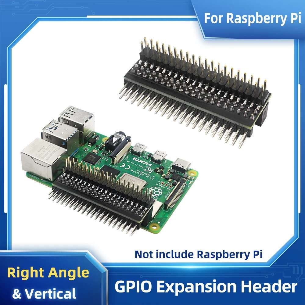 VN Raspberry Pi 5 GPIO Header การขยายมุมขวา GPIO Connector สําหรับ Pi 5 4B 3B + 3B Zero 2 W สําหรับส