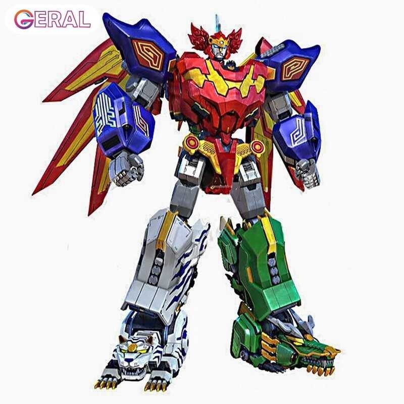 LY Spot 5 In 1 Action Figure Children Gifts Transformation Dinozord Robot Deformation Din