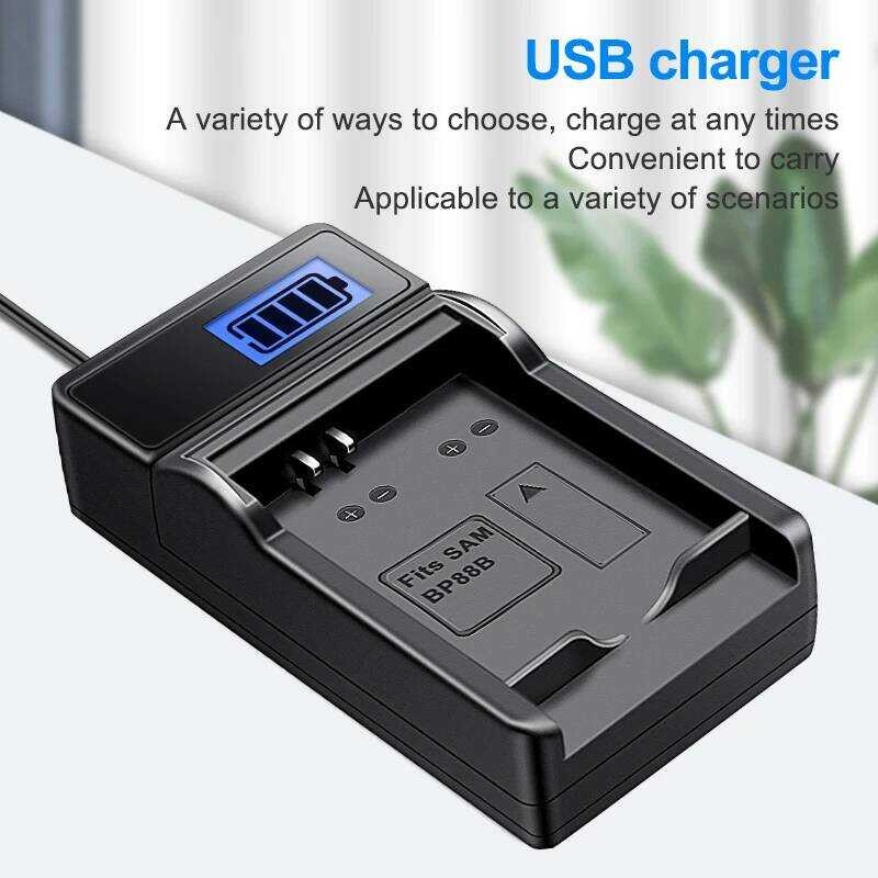 ▥ Hqix สำหรับ Samsung Mv900f กล้อง Mv900เครื่องชาร์จแบตเตอรี่ Bp-88B