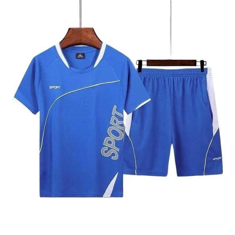 ชุดสปอร์ตผู้ชาย [เสื้อ+กางเกง] ผ้านิ่มใส่สบาย ไม่ร้อน ระบายอากาศดี 7สีให้เลือก ใส่ได้ถึงน้ำหนัก 110K