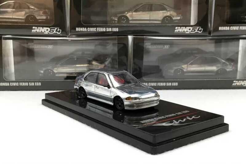 โมเดลรถโลหะหล่อ ☢ INNO 1/64 Honda Civic FERIO Eg9 RAW ชุบไฟฟ้า ของสะสมของขวัญ ☢