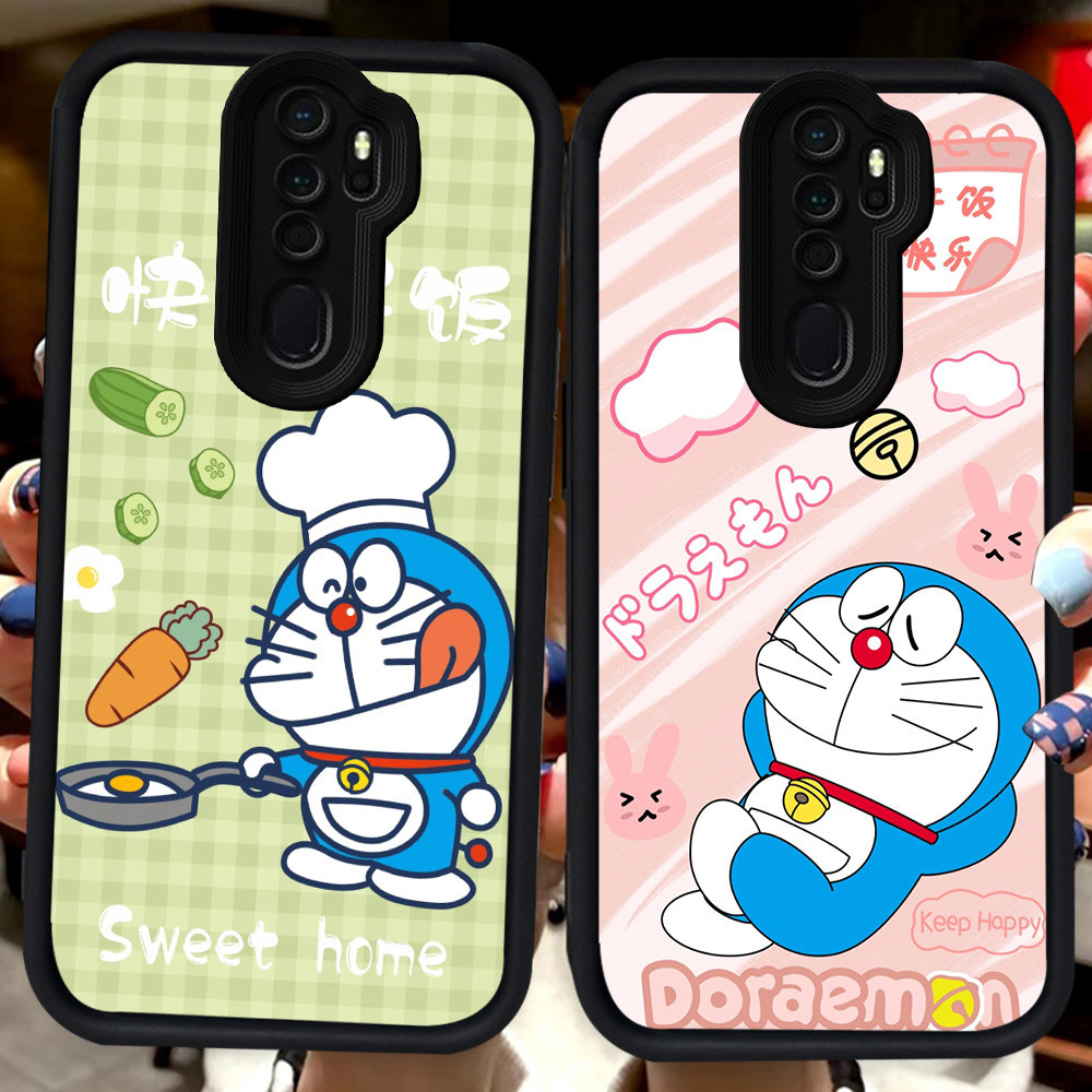 ปลอกสีดําสําหรับ OPPO Reno 2Z A39 A37 A83 F11 2F A9 A5 2020 Pro H34 น่ารักโดราเอมอน