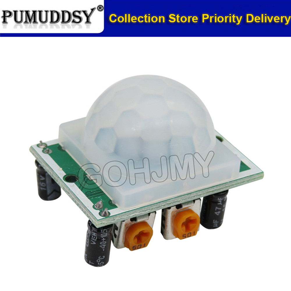 1pcs SR501 HC-SR501 ปรับ Pyroelectric อินฟราเรด PIR โมดูล Motion Sensor เครื่องตรวจจับโมดูลใหม่