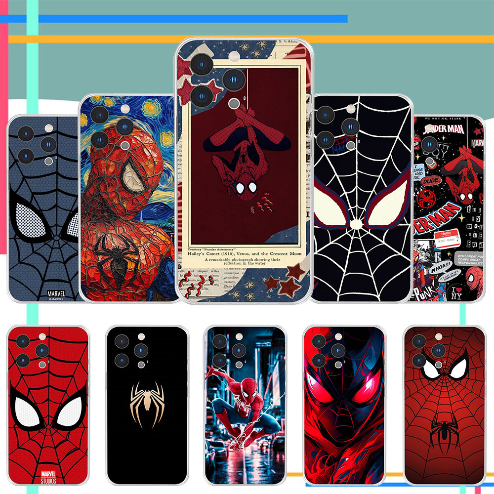 เคสโทรศัพท์แบบใสแบบนุ่ม Samsung Note 8 9 10 Lite 10Plus 20 Ultra ZT58 Spider-Man