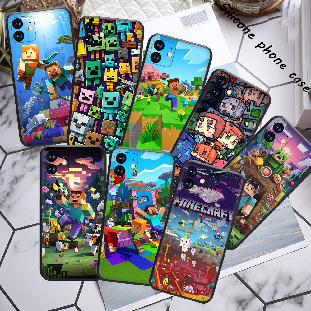 ป้องกันเต็ม Samsung Galaxy S9 S9Plus S10 S10E S10Lite S10 Plus 196Y Minecraft ซิลิโคนอ่อนนุ่มเคสโทรศ