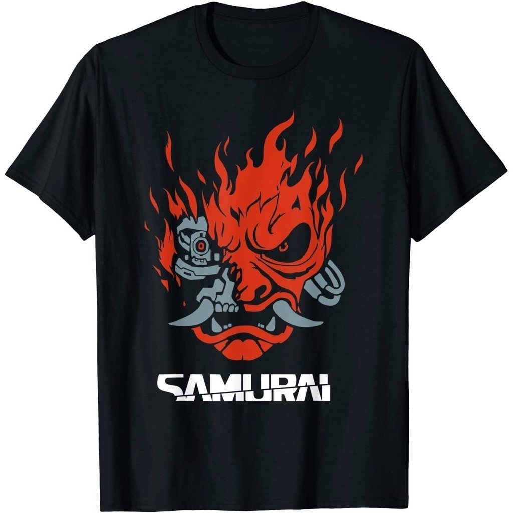 ♞【COD】Graphic t shirts 2077 Samurai T Shirt Aesthetic Casual Men Tops Tees graphic t shirts JHG