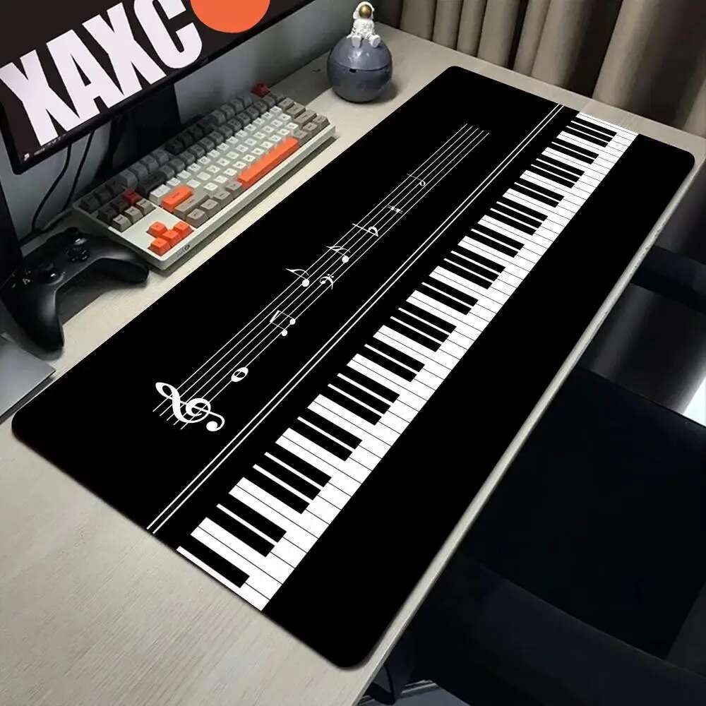 Trend Vintage Music Notes แผ่นรองเมาส์สําหรับเล่นเกมเปียโน PC แล็ปท็อป Gamer Mousepad อะนิเมะ Antislip Mat คีย์บอร์ดแผ่นรองโต๊ะสําหรับ Overwatch