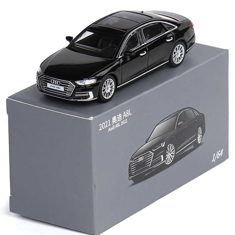โมเดลรถ Audi A8l Horch ขนาด 1:64 โลหะผสมเลียนแบบ คอลเลคชันโมเดลขนาดเล็ก ❤