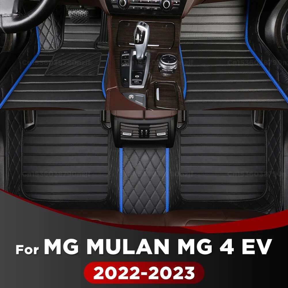 RHD สําหรับ MG MULAN MG 4 EV 2022 2023 รถพรมปูพื้น Custom Auto แผ่นพรมรถยนต์อุปกรณ์ตกแต่งภายใน