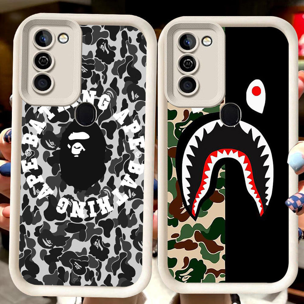H118 Bape Shark ปลอกสีขาวสําหรับInfinix HOT Smart Ram2 10 5 6 12 8 11 Ram3 Play Plus