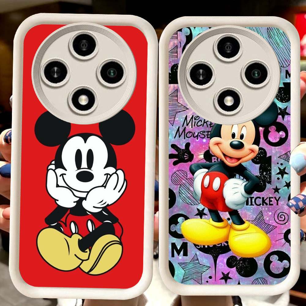 H53 Mickey Mouse ปลอกสีขาวสําหรับ Xiaomi Redmi POCO C75 A3X C61 X7 A3 14C X3 Pro NFC 5G