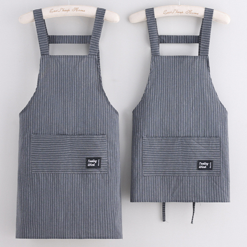 ผ้ากันเปื้อนผ้าฝ้ายกันเพรียงห้องครัวระบายอากาศผ้ากันเปื้อนในครัวเรือน