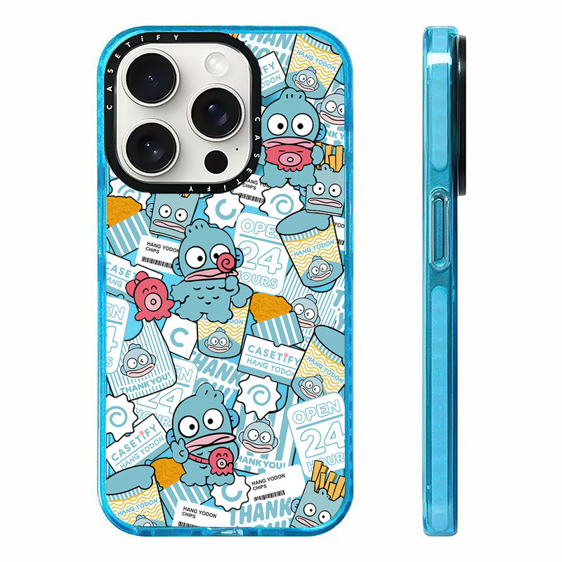 Sanrio HANGYODON 24th Anniversary CaseสําหรับIPhone 11 14 15 16 Pro Max 12 13 Mini Cover X XR XS MaxซิลิโคนกันชนใสSE 2022 6 7 8 Plusปลอกกันกระแทก