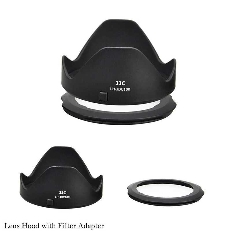 ▣ JJC Reversible Hood Shade With Adapter Ring For Canon Powershot G3x Sx60hs Sx50hs Sx40hs Sx30