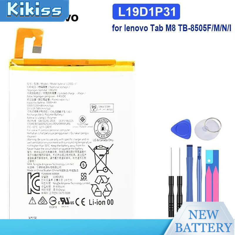 L19D1P31 5000mAh Battery for lenovo Tab M8 TB-8505F/M/N/I