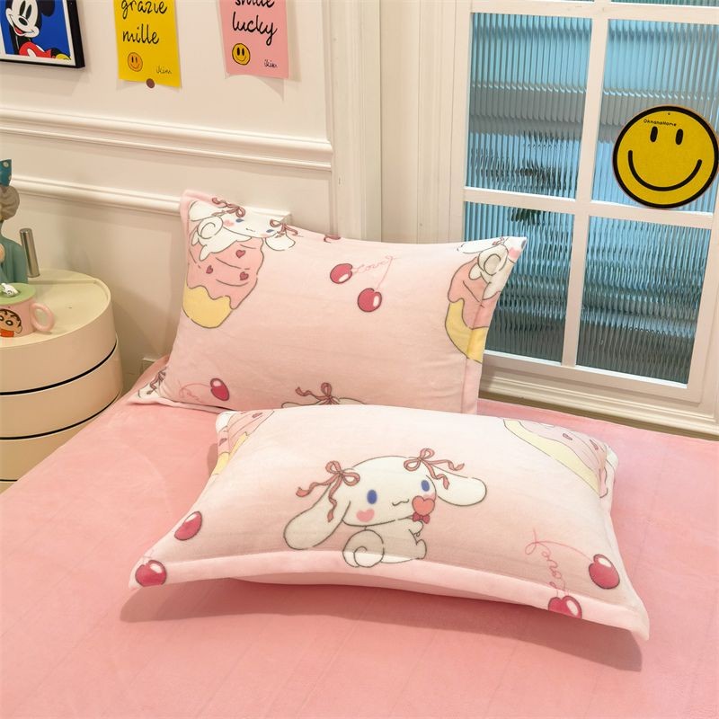 ♞,♘Cartoon Airy Spongebob Squarepants คลาส A Winter Milk Fleece Fleece Student Dormitory Bedding Be