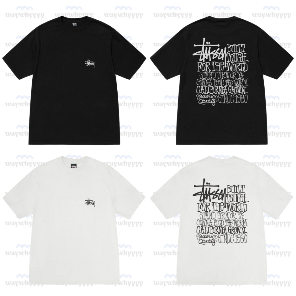 ♞เสื้อยืด STUSSY CALIFORNIA GROWN TEE PIGMENT DYED (US) ป้ายคอ Made in USA WHF