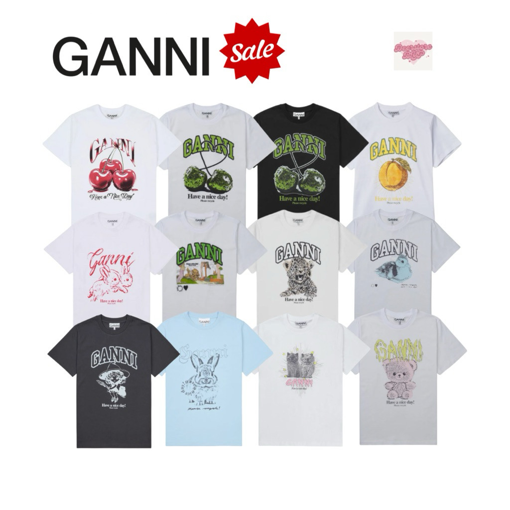 ♞,♘,♙[SALE] PREORDER / ของแท้   GANNI RELAXED SHORT SLEEVE TSHIRT RDH