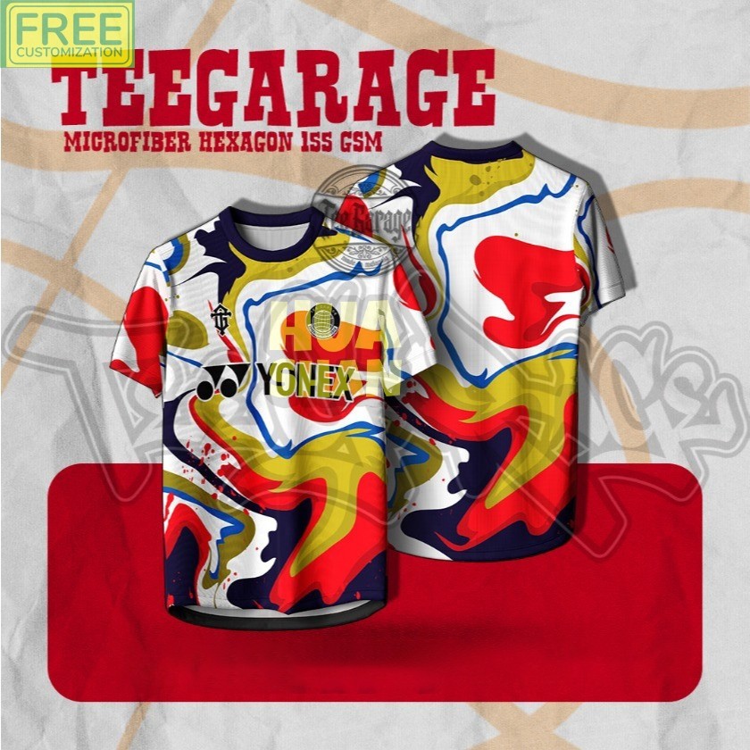 TEEGARAGE BADMINTON YONX SUBLIMATION JERSEY 100-3XL