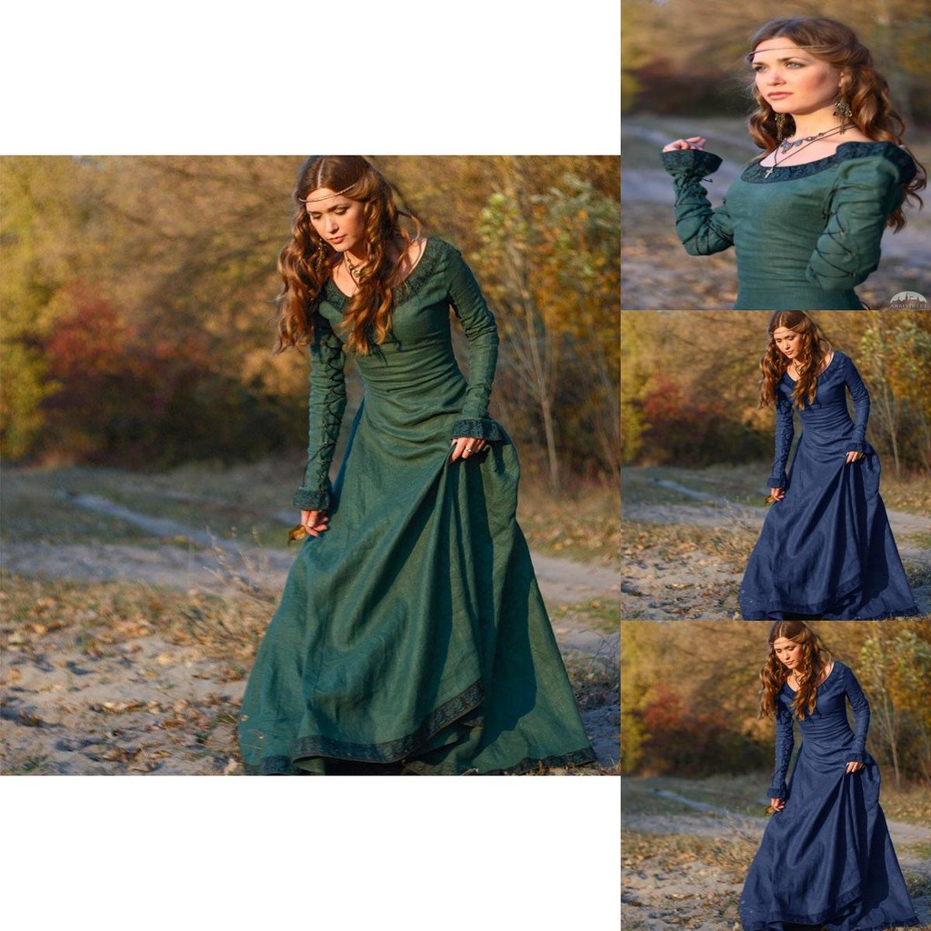 Sleeve Gorgeous Long Gothic Medieval Dress สําหรับผู้หญิงเหมาะกับงานปาร์ตี้สําหรับเครื่องแต่งกาย