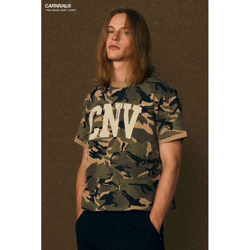 ♞,♘,♙Carnival Camo Initial boxy fit XXL(26"/26") ของใหม่พร้อมส่ง KJG
