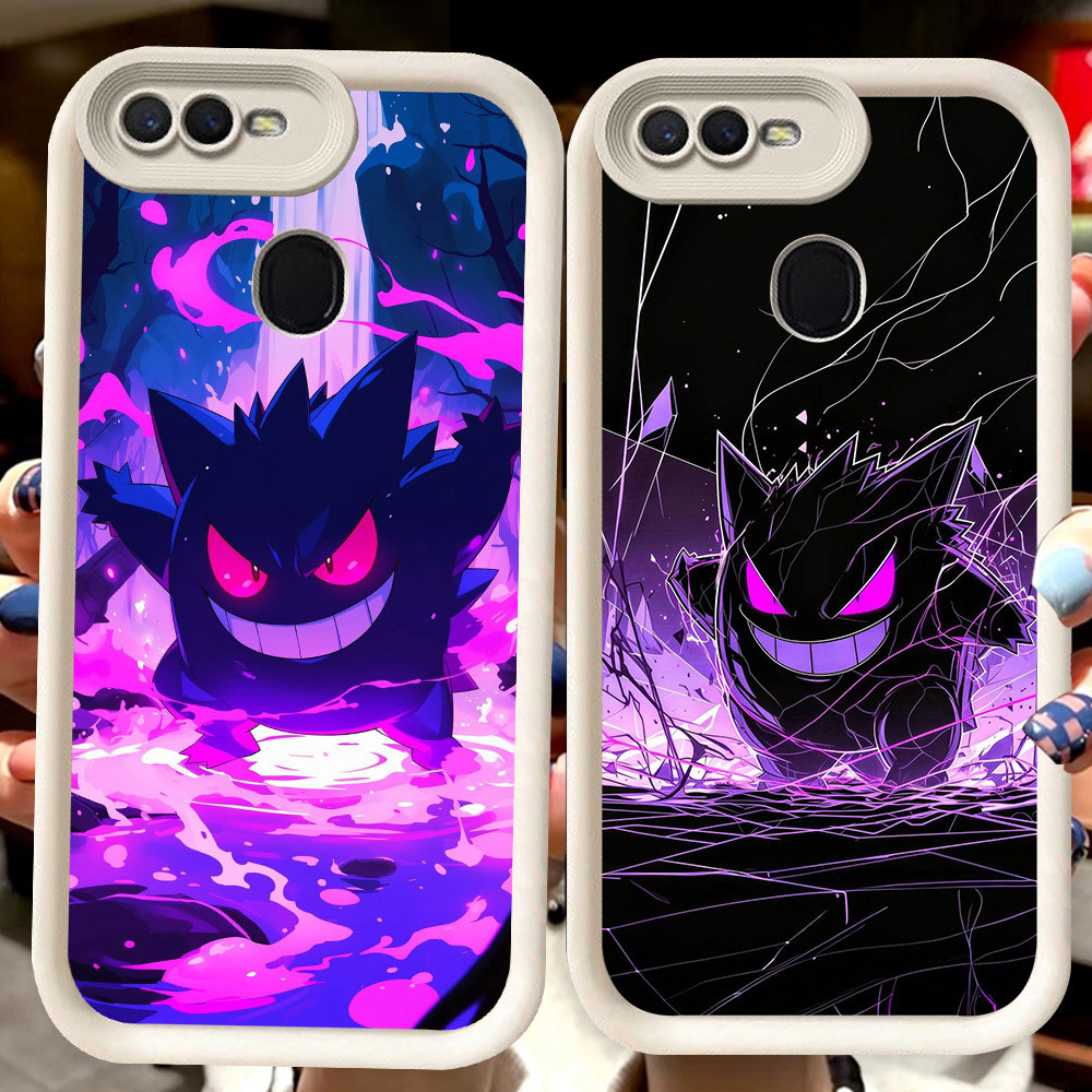 H102 Pokemon GengarปลอกสีขาวสําหรับOPPO F9 A12s A5S A1K A5 A3S A12E A7 A12 F7 F5 Pro A11K