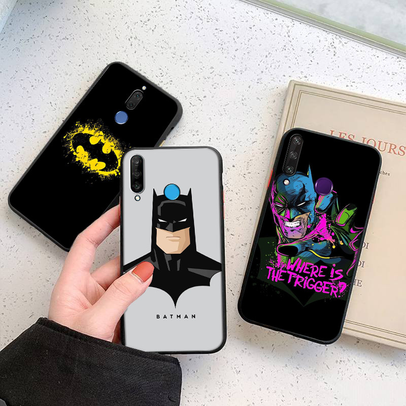 เคสโทรศัพท์สีดํานุ่มสําหรับ Huawei P10 P20 P30 P40 Lite Y5P Y6P Y7A Y9A Y5 Y6 Pro Y6S 28EF Batman Co