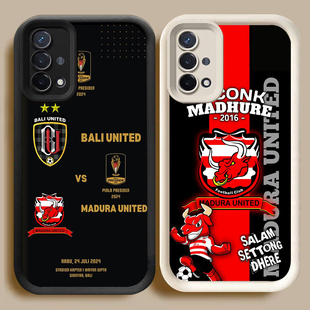 BI87 Madura United FC Casing สําหรับ OPPO A16E F17 Reno 4 A93 4F A16K Pro Lite สีขาวสีดํา
