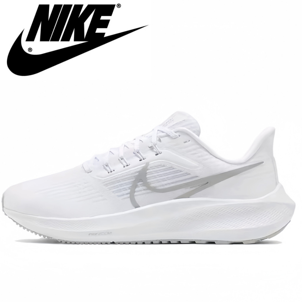 ♞,♘Nike Air Zoom Pegasus 39 สีขาว（ของแท้ 100 %）รองเท้าผ้าใบ ผู้ชาย ผู้หญิง รูปแบบ รองเท้า TRD