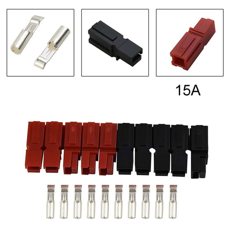5 คู่ 15A 45a 600V สําหรับ Anderson ปลั๊ก Marine Power Connectors สีแดงและสีดํา Terminal 20-12AWG สํ