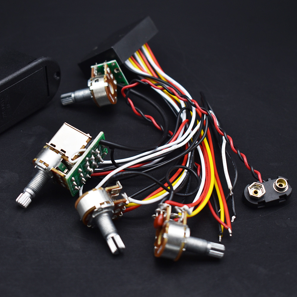Prewire Bass Preamp Circuit Pickup Active Passive EQ Equalizers สําหรับ Active Bass Pickup กีตาร์สาย