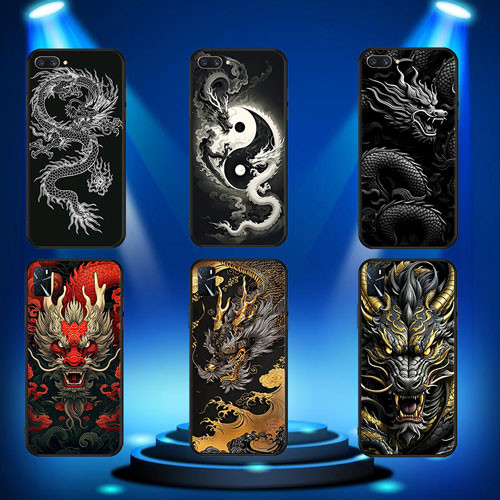 นุ่มสีดํา Xiaomi 10T CC9E Poco M6 M6 PRO X7 PRO C75 M6 PLUS M7 PRO เคสโทรศัพท์มังกร