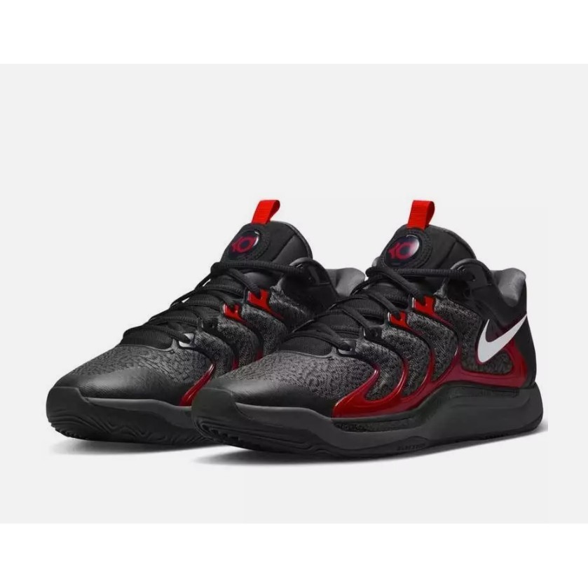 ♞Nike KD 17 Black Iron Grey University Red White FJ9487-001 สำหรับผู้ชาย AGD