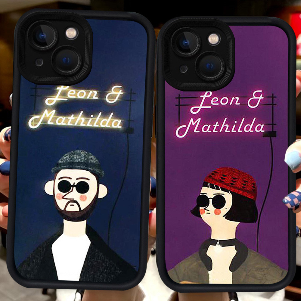 เคสสีดําสําหรับ iPhone 6s 8 13 14 6 7 Pro Max Plus H117 Professional Leon