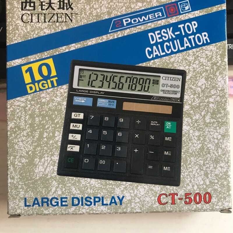 LY เครื่องคิดเลข เครื่องคิดเลขวิทยาศาสตร์ Citizen Ct500 Dual Power Solar Ct512 Computer Reviewable