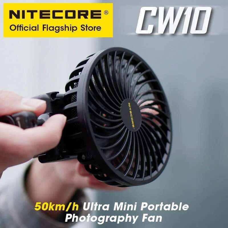 NITECORE CW10 พัดลมไฟฟ้า Mini แบบพกพาพัดลมถ่ายภาพ Cord-Free Blower สําหรับ Canon Sony Stage สั้นวิดีโองานแต่งงานฟิล์ม Camping